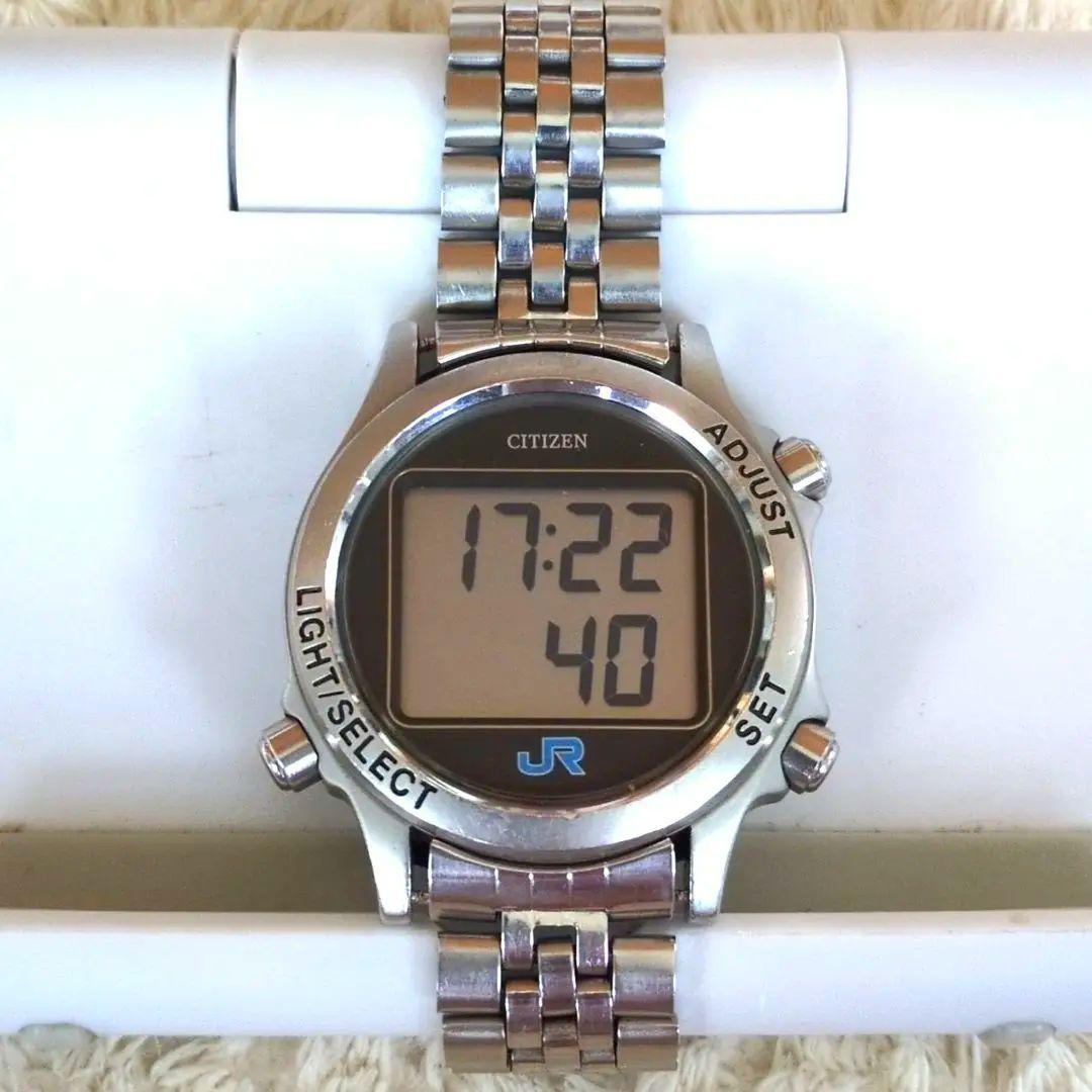 鉄道時計 シチズンデジタル腕時計 JR西日本 乗務員支給品(正常稼動品)