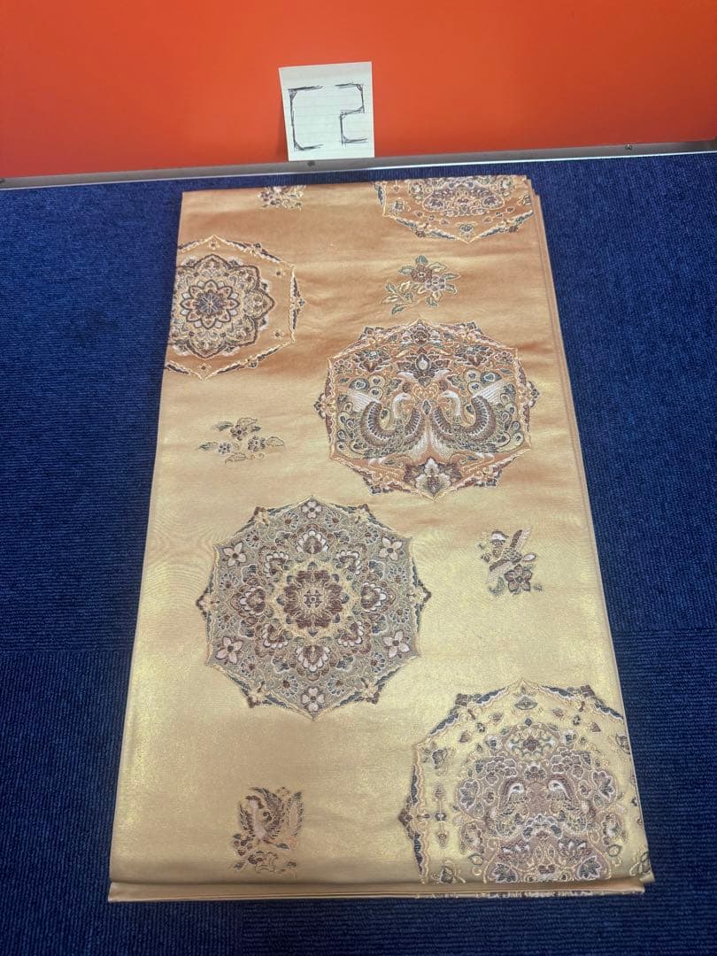 2681袋帯 古代彫金紋 西陣織 金糸　高級上質上品　約440cm 未使用