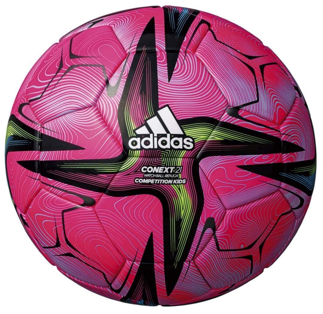 @アディダス)サッカーボールコネクト21コンペティション ４号球 ピンク　検定球
