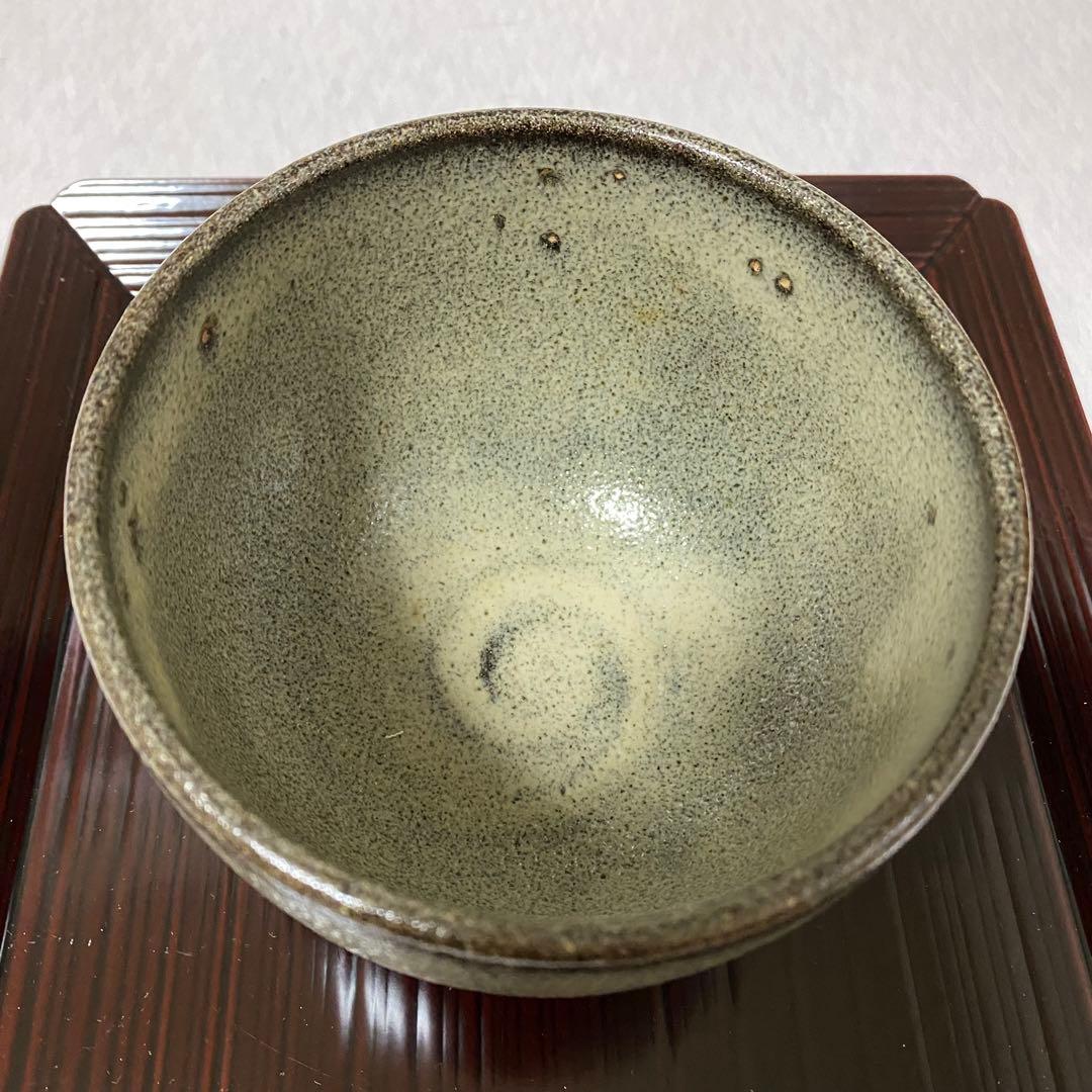 茶道具　茶碗　唐津焼　まだら唐津冬茶碗 千峰苑作