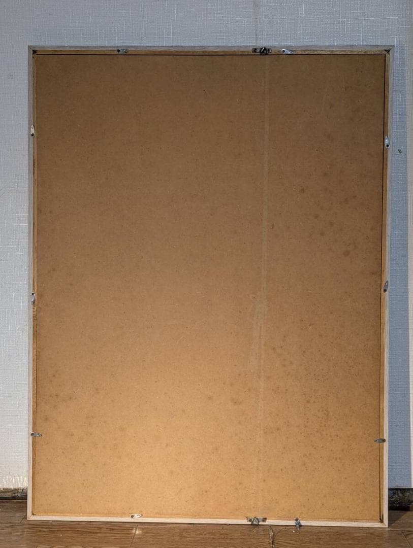 【真作】絵画　油彩　湖畔の教会とアルプス　風景画　洋画風景　W125