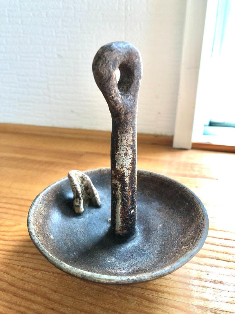 【タイ・骨董品】灯明台 灯火台 蝋燭台