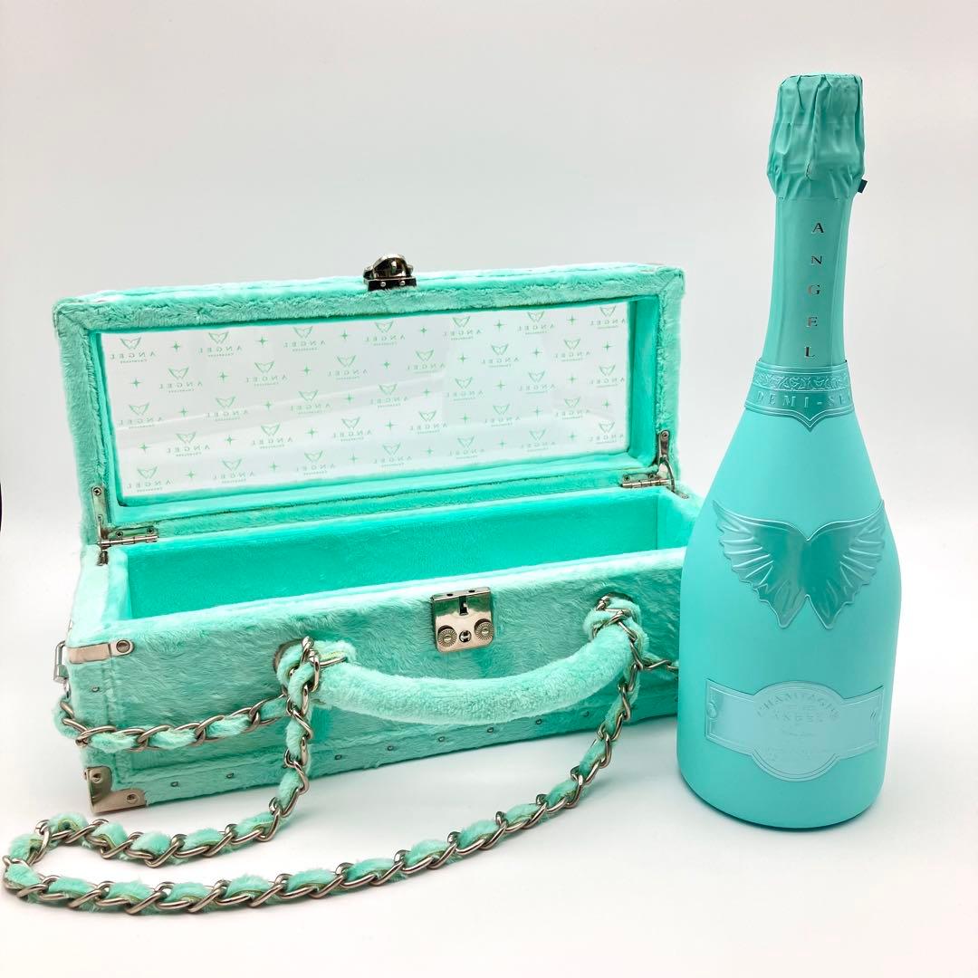 エンジェル シャンパン ドゥミセック ロゼ サマー グリーン ファー 箱付き