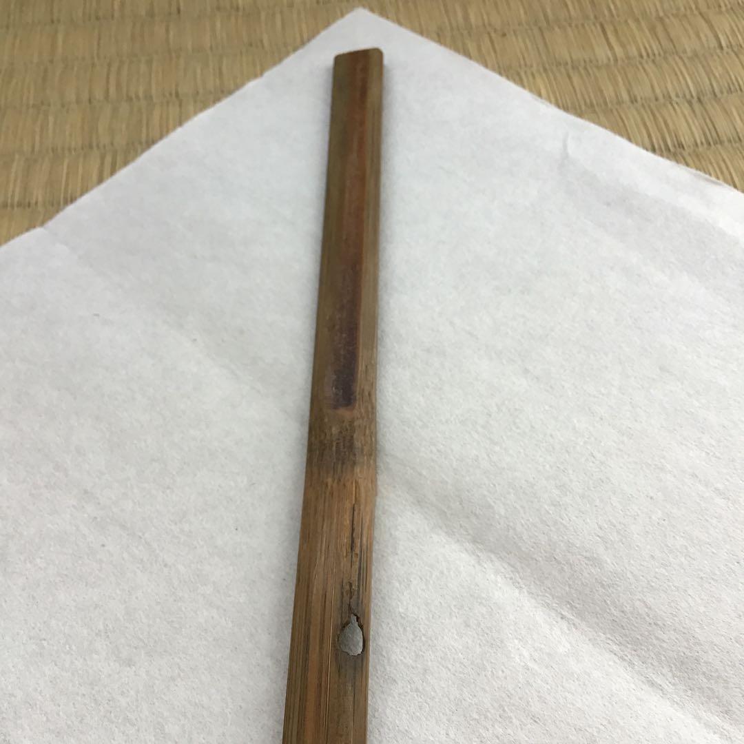 茶道具　茶杓　銘:左近楼•右近橘　松尾流九代半古斎作•書付　共筒　共箱S46CS