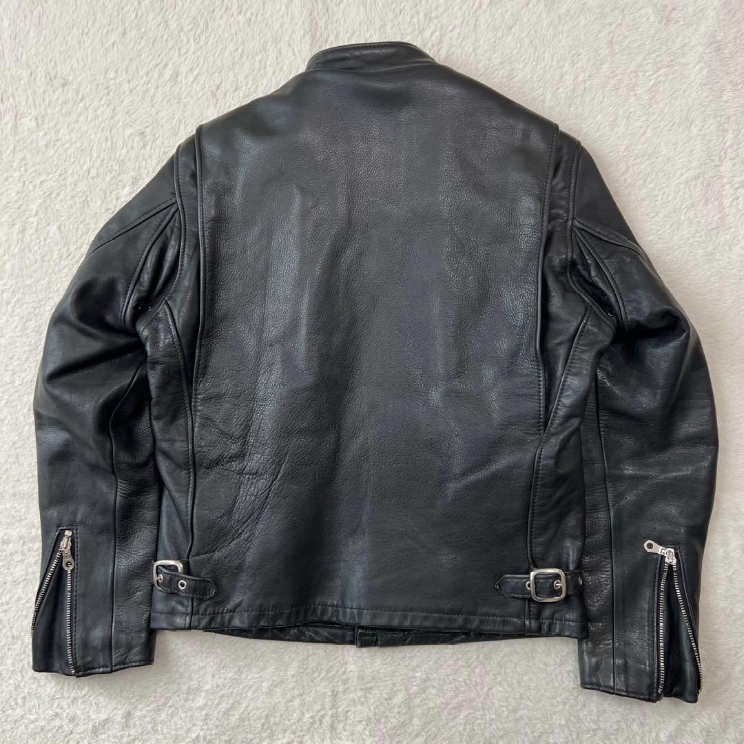 【新型 美品】ショット シングルライダース 141 レザー 36