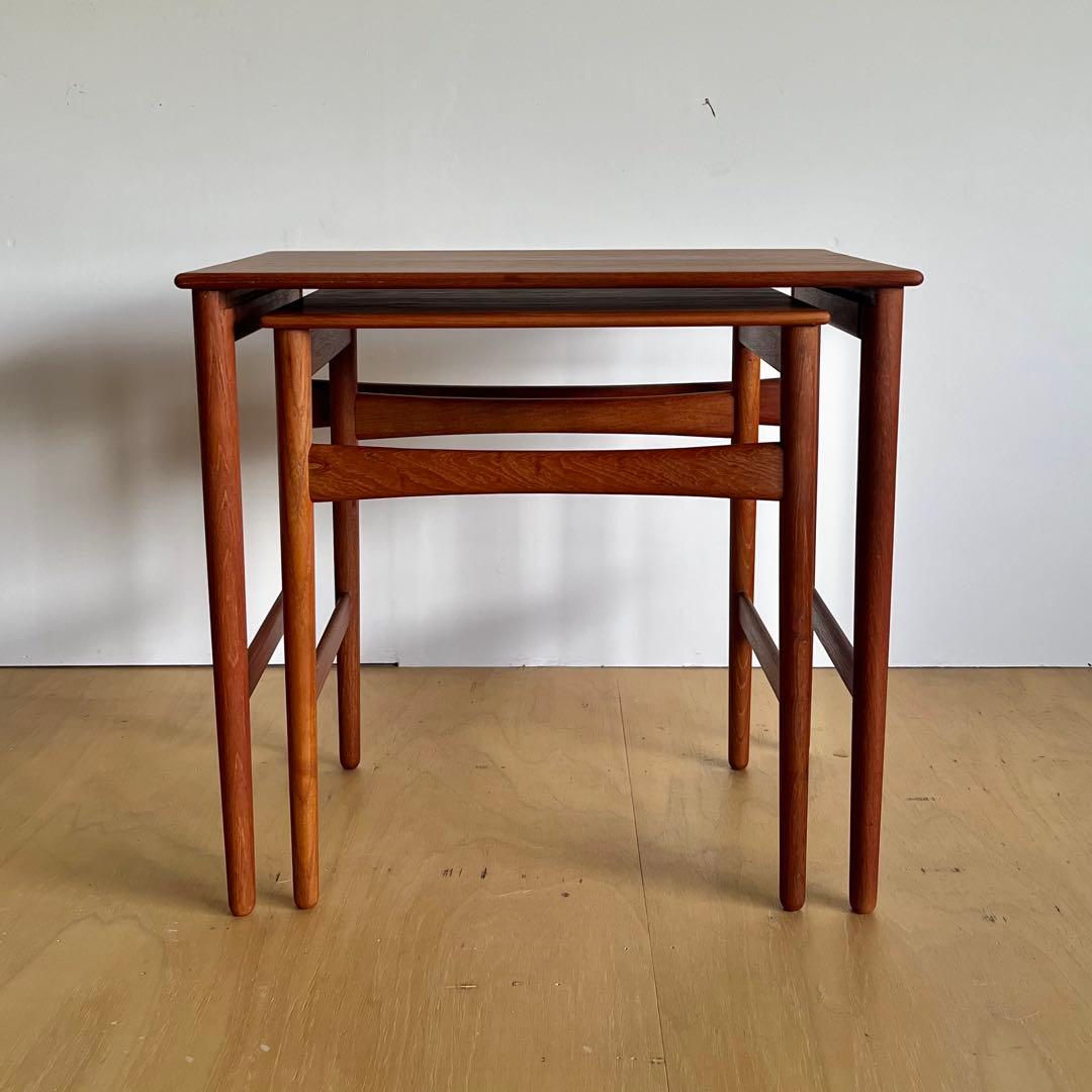 Hans J. Wegner AT40ネストテーブル チーク無垢材 ウェグナー