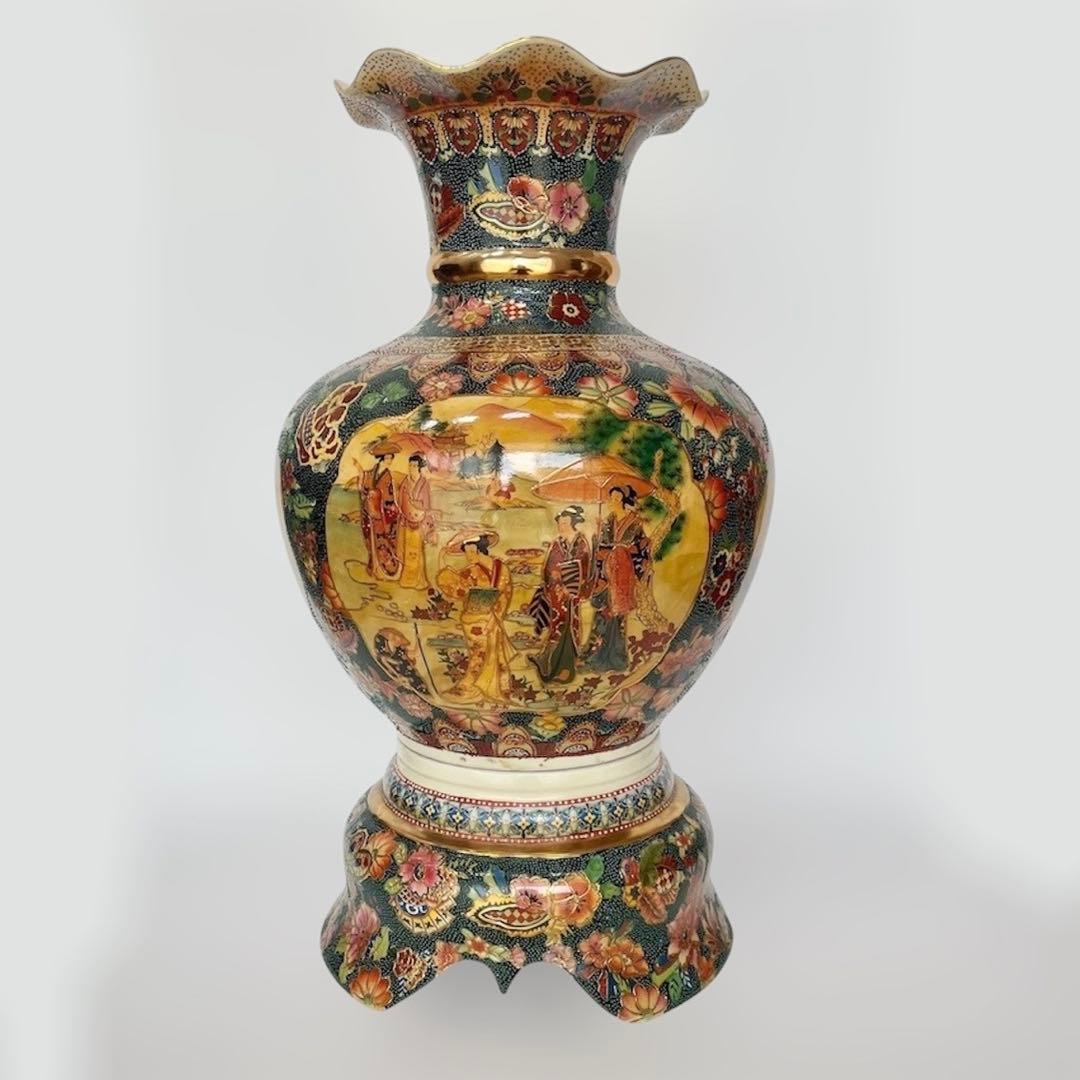 薩摩焼　大型陶器花瓶