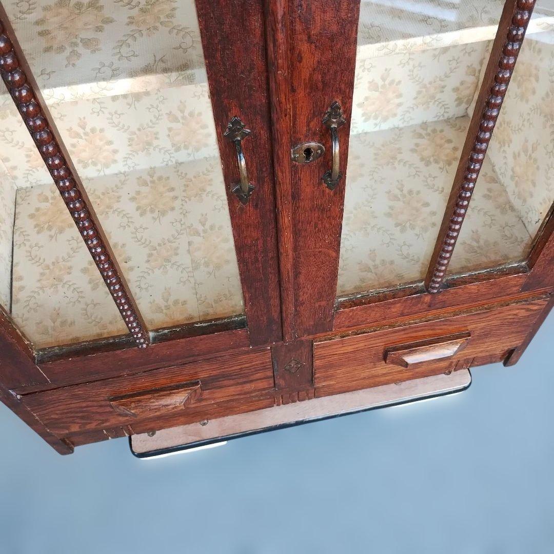 よ*ず様 アンティーク　木製ガラス扉　キャビネット　本棚