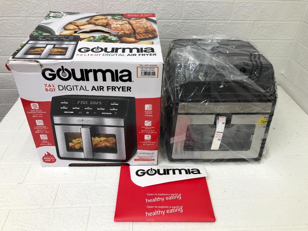 GOURMIA 窓付き デジタル エアーフライヤー 7.6L GAF858