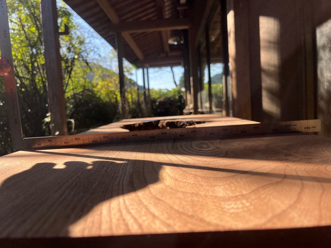 ★国産欅の一枚板※加工済　レジン/テーブル/無垢材/天板/DIY/穴あき