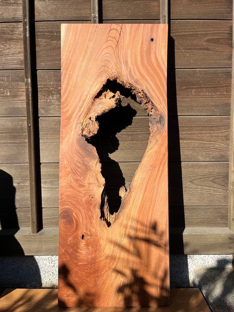 ★国産欅の一枚板※加工済　レジン/テーブル/無垢材/天板/DIY/穴あき