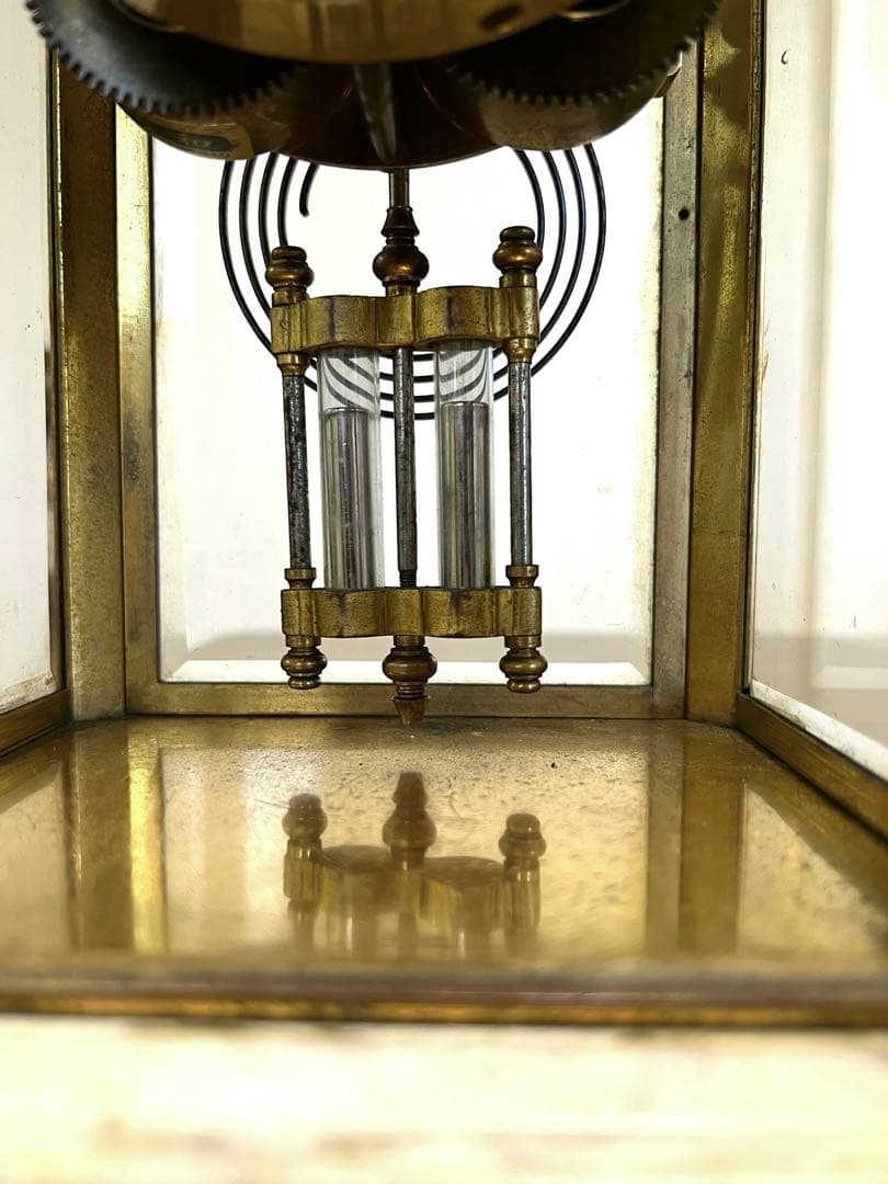 《希少＆入手困難》アンティーク 精工舎大理石水銀振り子ゼンマイ式古時計