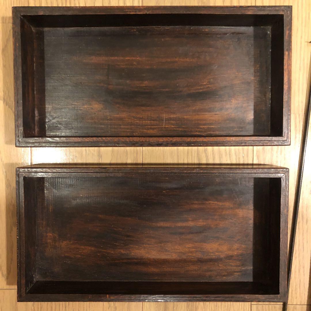 旧家整理　詳細は不明 時代物　唐木　弁当用？