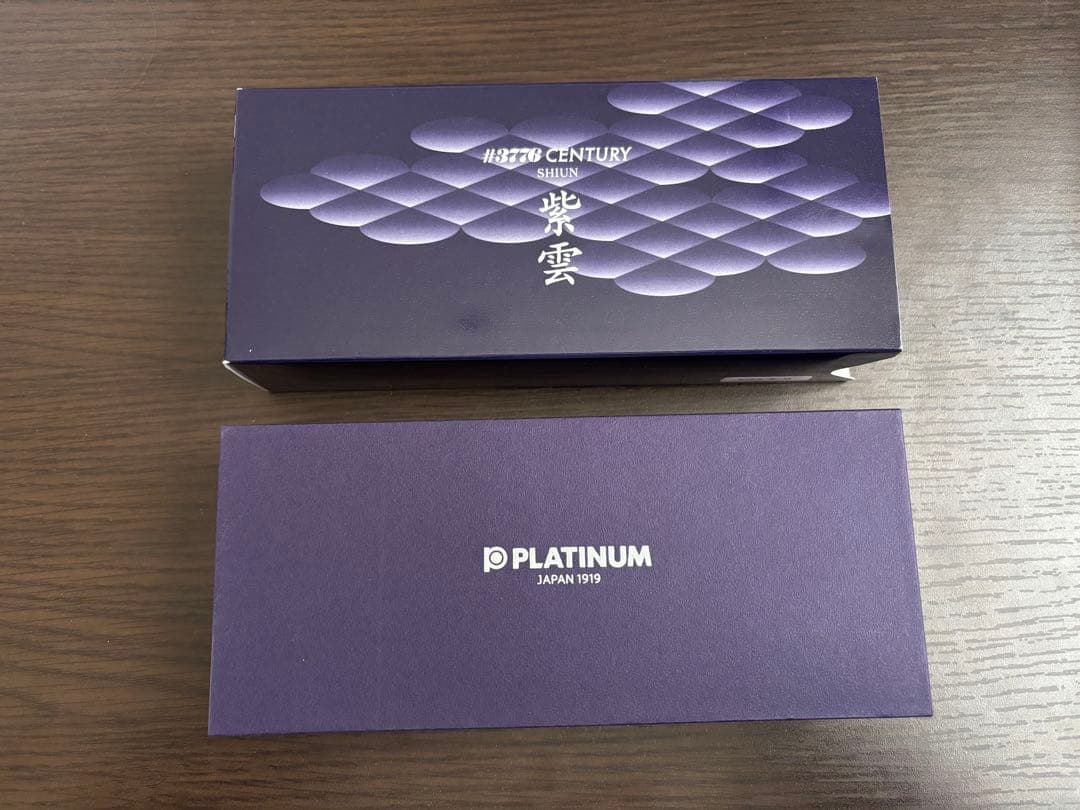【中古美品】プラチナ万年筆 センチュリー 「富士旬景」紫雲 M