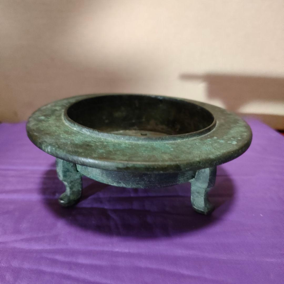 古銅　香炉　３足　中国古玩　明時代　清時代　骨董アンティーク　時代