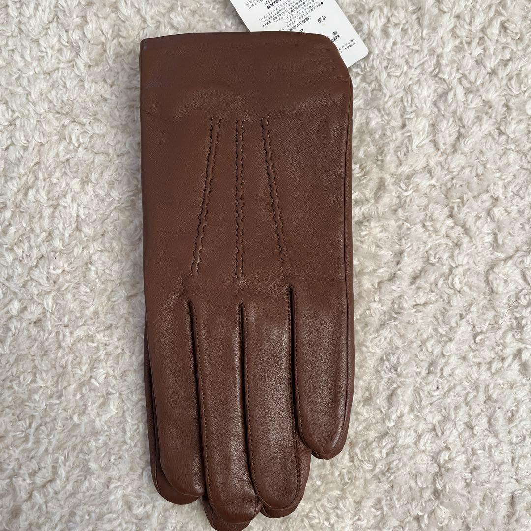 値下げ中‼️新品タグ付き　BURBERRY ブラウン　羊革 手袋 25cm