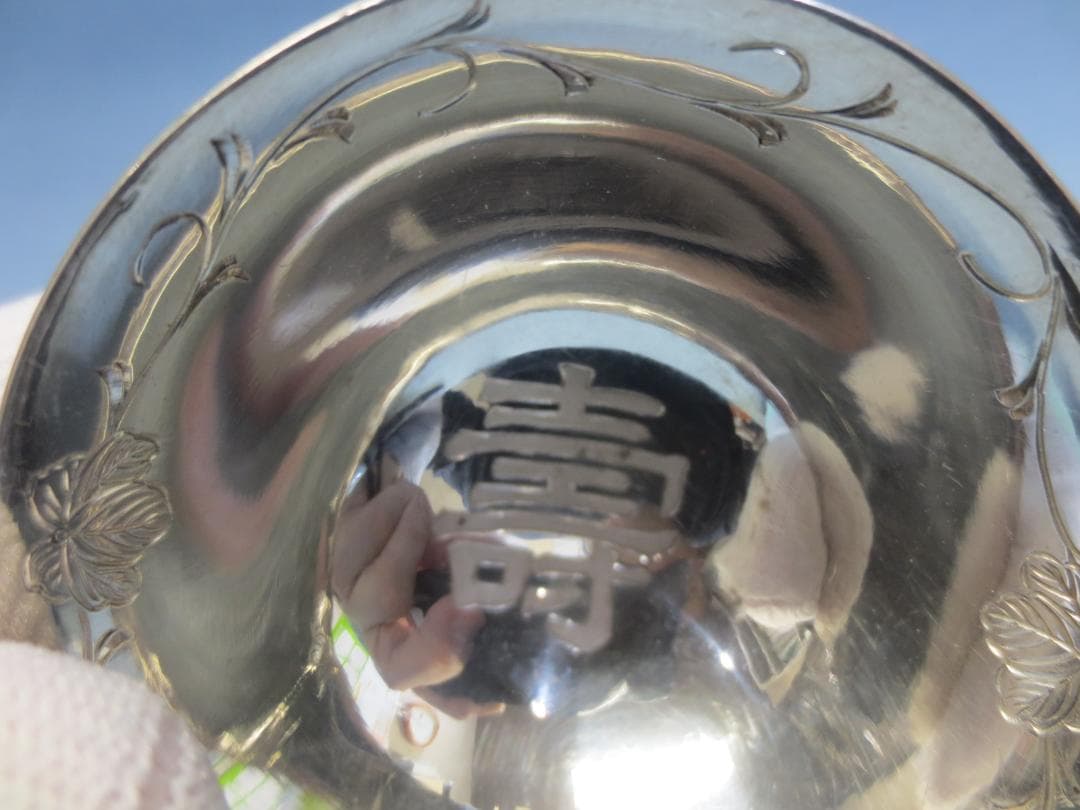 純銀　(小×４)　銀盃　銀杯　4ヶ　合計　約114ｇ