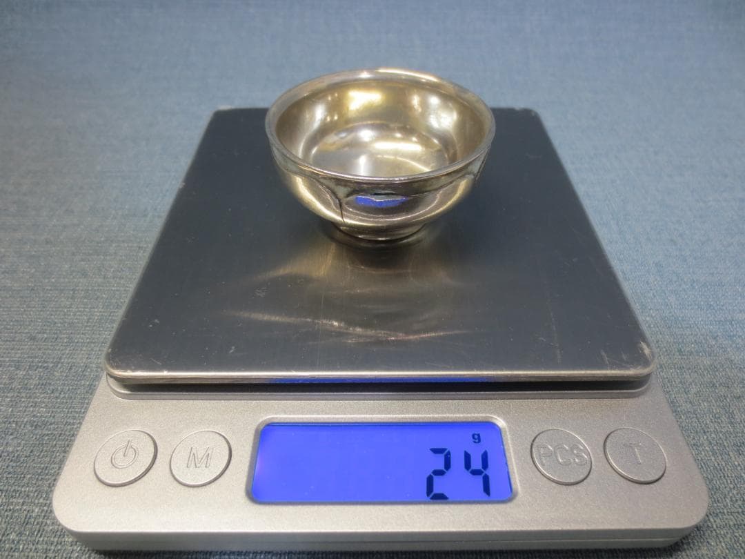 純銀　(小×４)　銀盃　銀杯　4ヶ　合計　約114ｇ