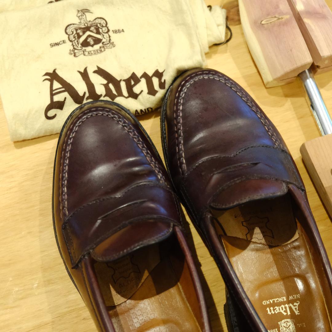 Alden アンラインドローファーバーガンディ
