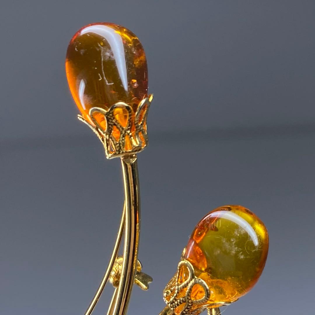 本蝋琥珀　特大ブローチ等　3点　41g 東な7-0315☆2F