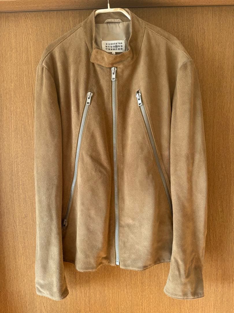 マルジェラ 18AW スエード 48 八の字 ライダースジャケット　ビッグサイズ