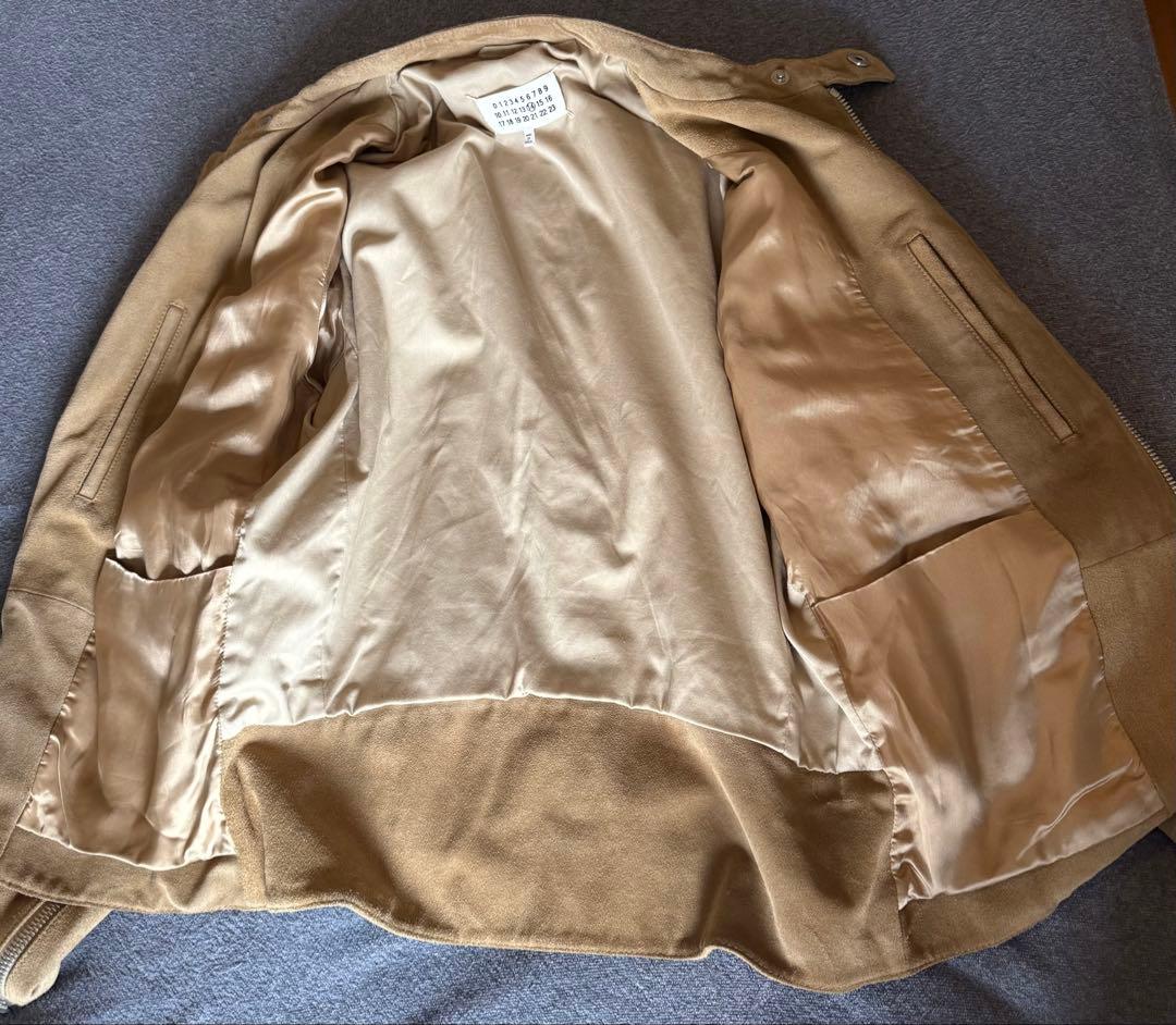 マルジェラ 18AW スエード 48 八の字 ライダースジャケット　ビッグサイズ