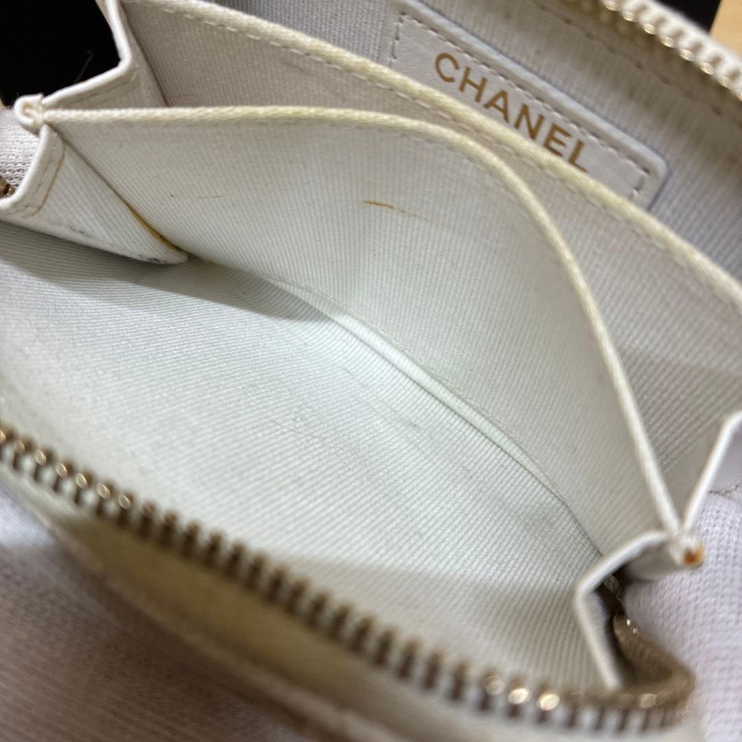 シャネル　ケース　カードケース　キャビアスキン　ココマーク