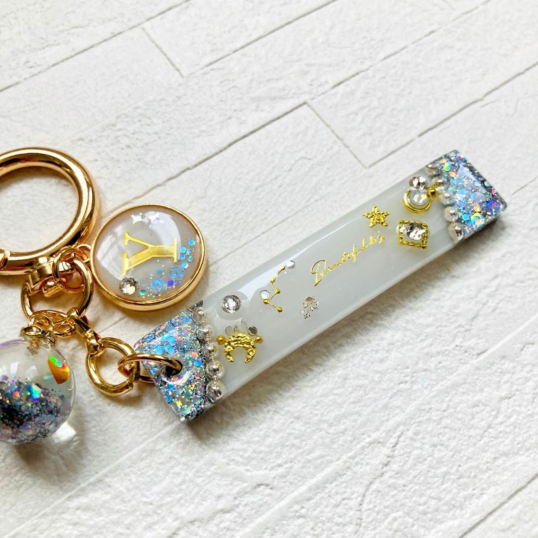 mimikoページ　名入れチャーム　らレジンキーホルダー