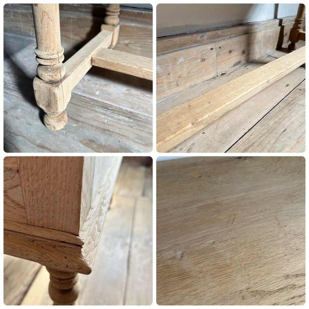 フランス アンティーク サイドテーブル 引き出し2杯　木製 コンソール　剥離