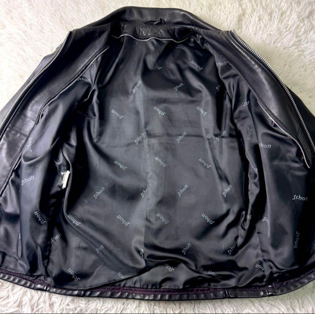 美品/希少✨schott トラッカージャケット　ライダース　ブラック　本革　38