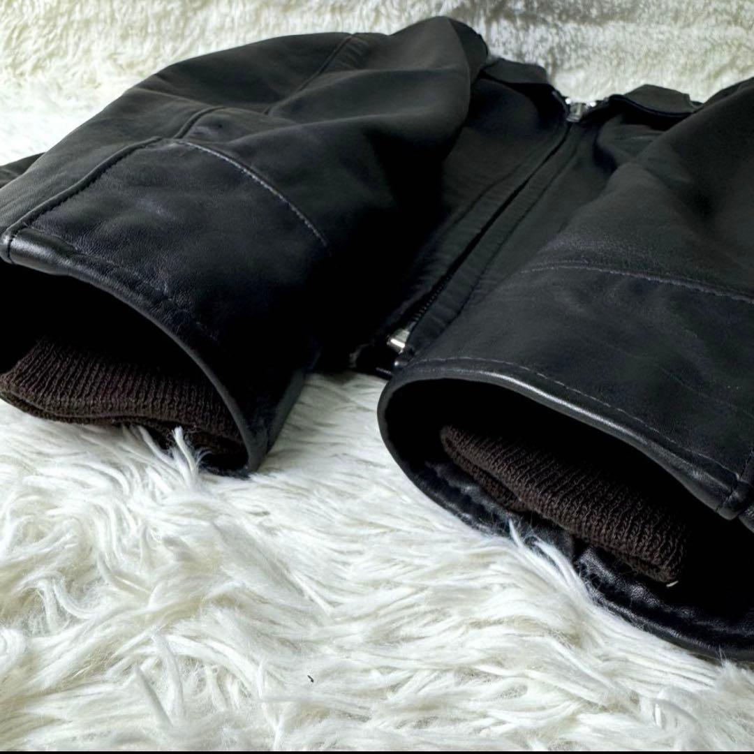 美品/希少✨schott トラッカージャケット　ライダース　ブラック　本革　38