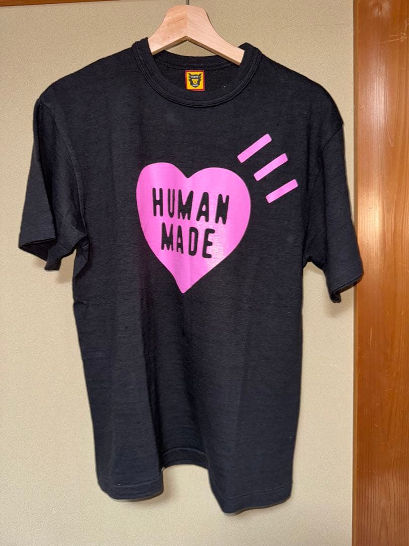原宿限定　HUMAN MADE HeartT-Shirt black pink
