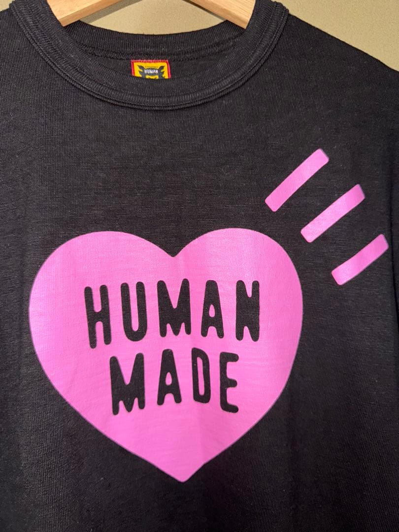 原宿限定　HUMAN MADE HeartT-Shirt black pink