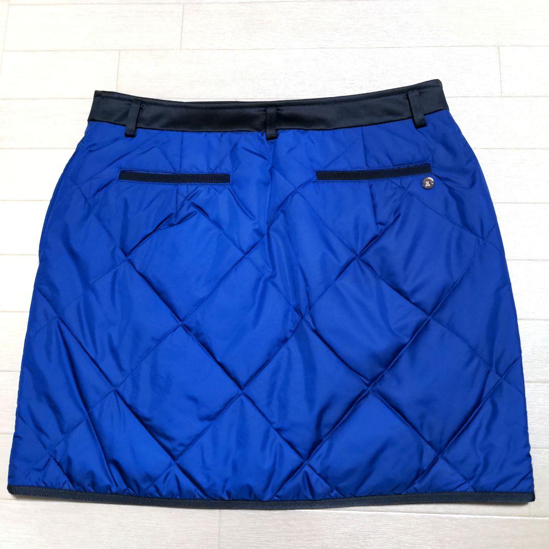 再再再値下げ美品 ランバンスポール　中綿スカート42 ブルー 定価38500円