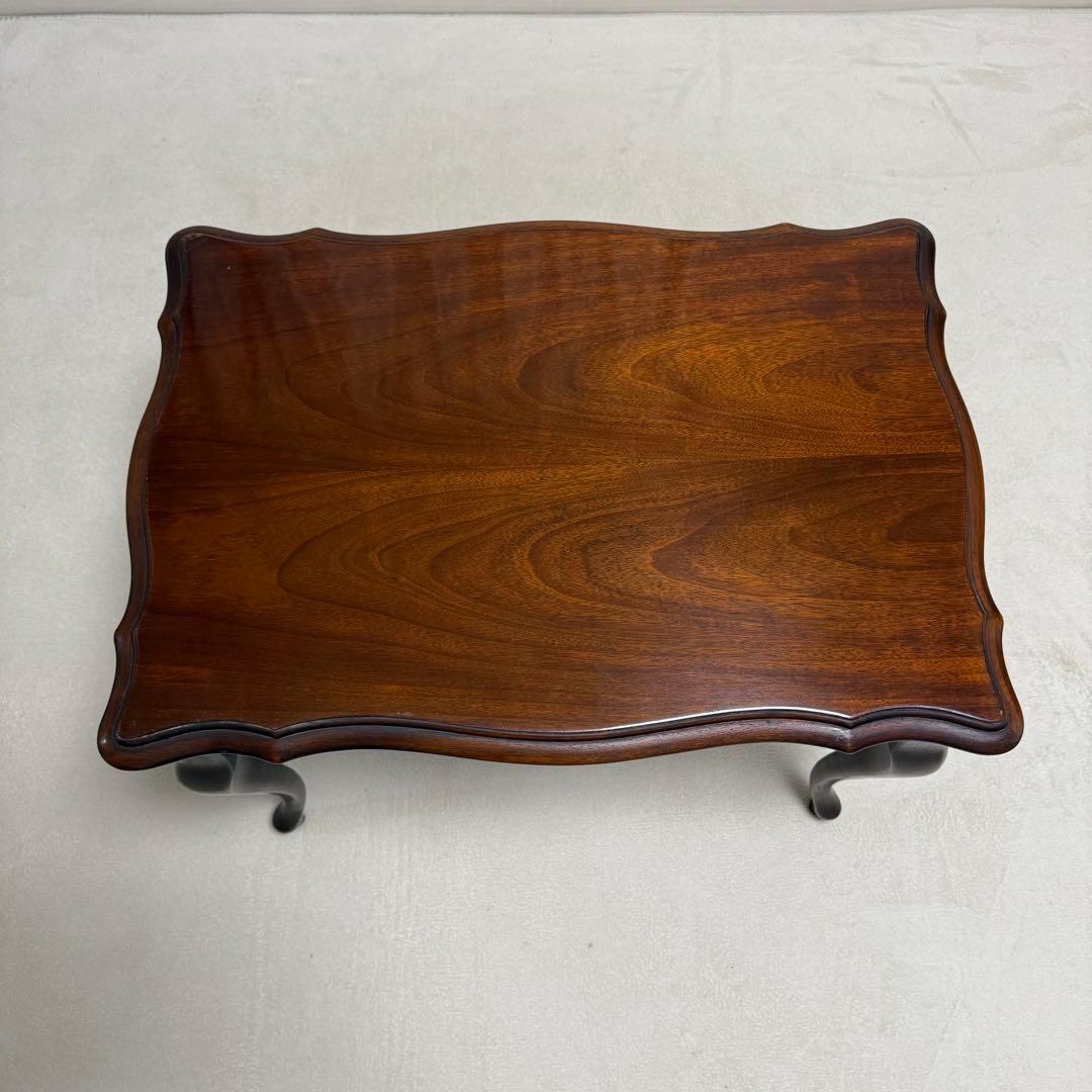 マルニ木工　サイドテーブル　アンティーク　レトロ猫脚　ロココ調