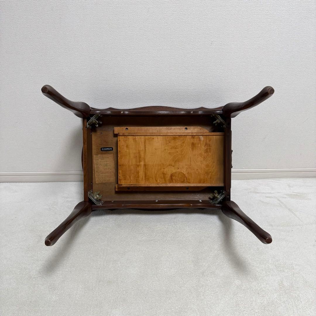 マルニ木工　サイドテーブル　アンティーク　レトロ猫脚　ロココ調