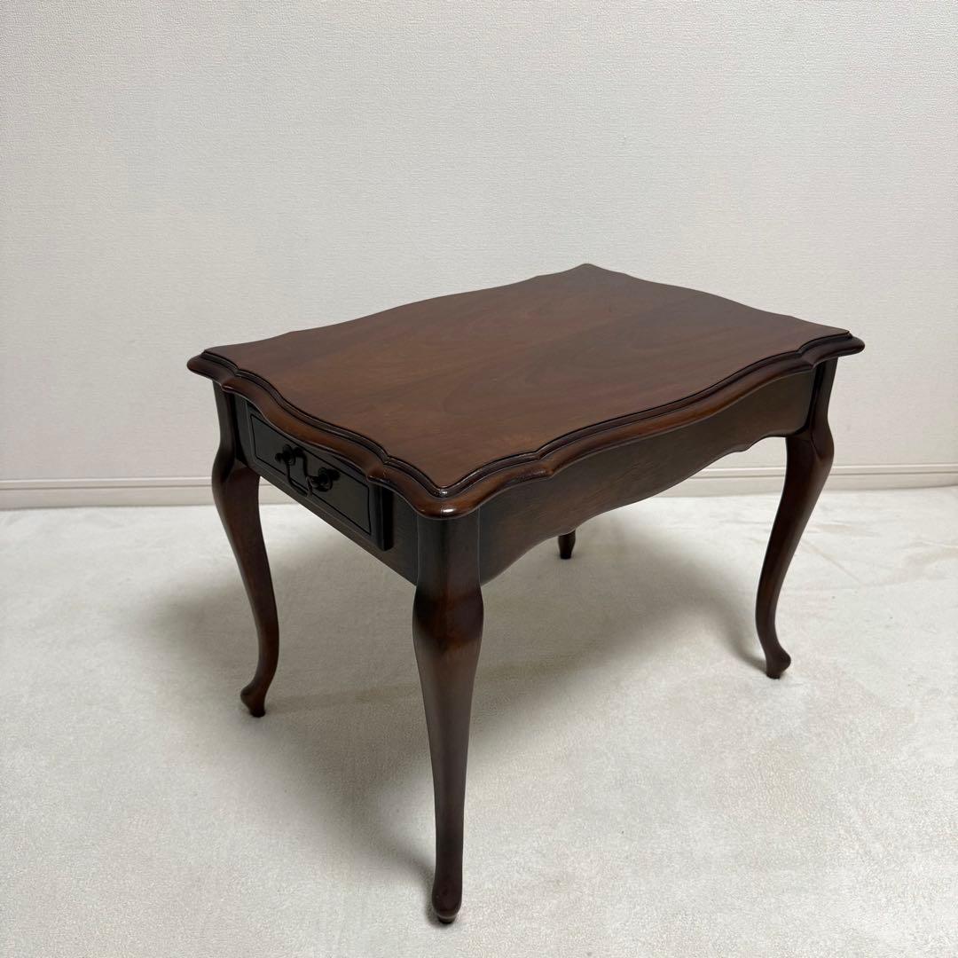 マルニ木工　サイドテーブル　アンティーク　レトロ猫脚　ロココ調