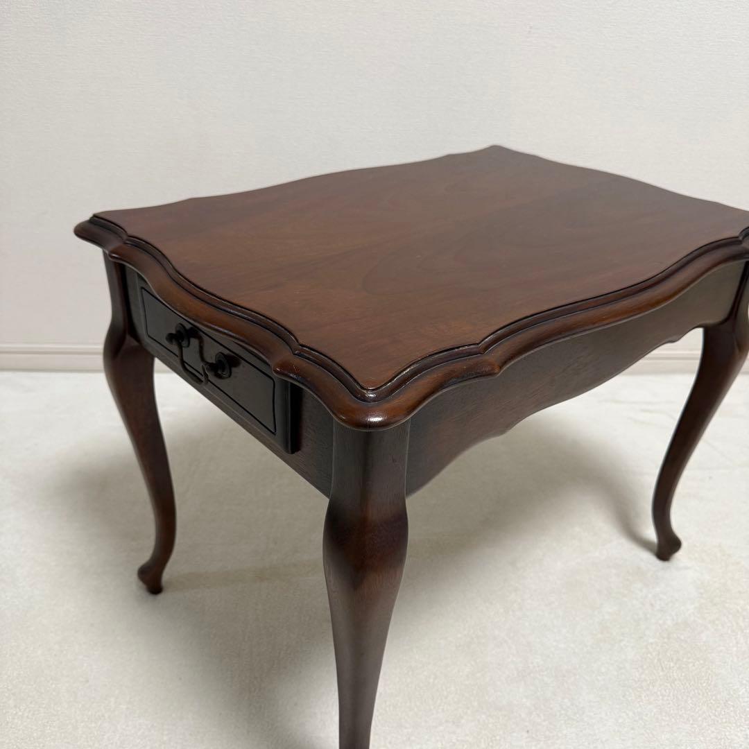 マルニ木工　サイドテーブル　アンティーク　レトロ猫脚　ロココ調