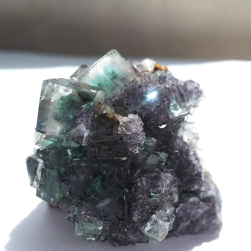 451 オコルス鉱山 フローライト クリア×ブルーグリーン 蛍石