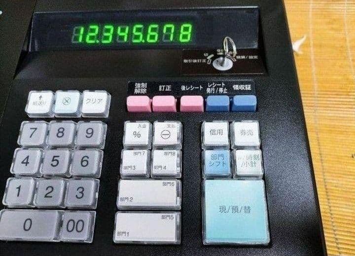 シャープレジスター　XE-A147　PC連携売上管理フル設定無料　433335