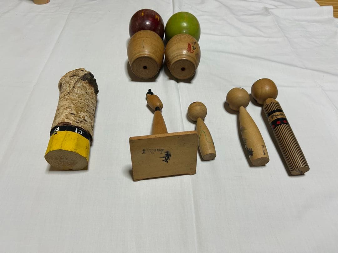 伝統的な木製こけし人形コレクション　まとめ売り