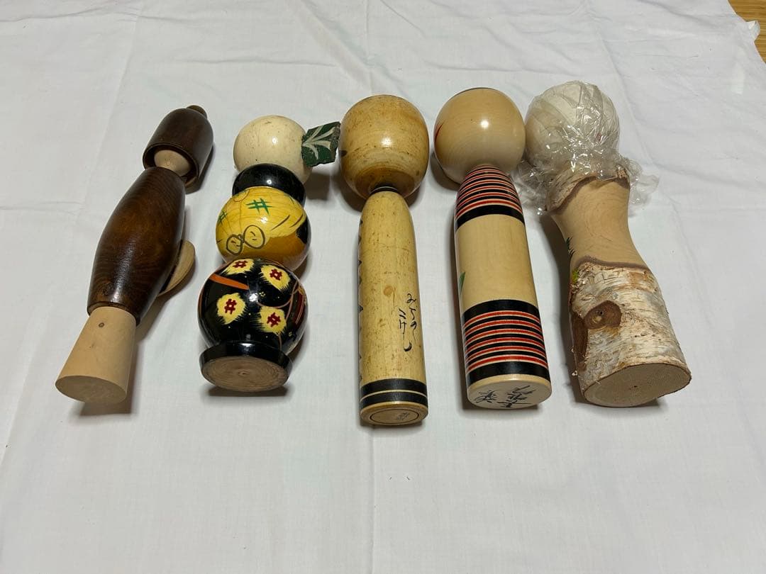 伝統的な木製こけし人形コレクション　まとめ売り