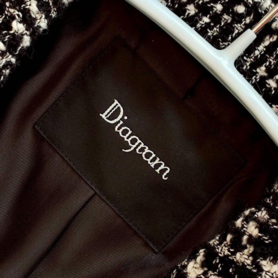 Diagram ラメ ループ ツイード 金ボタン コート ジャケット