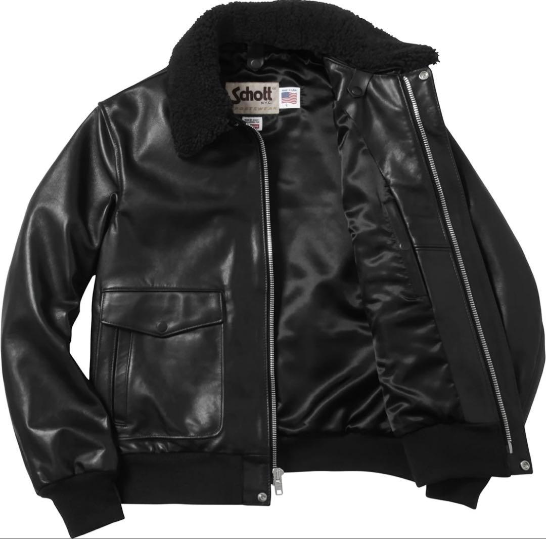 ジャケット・アウター Supreme 16FW Leather A-2 Fight Jacket M