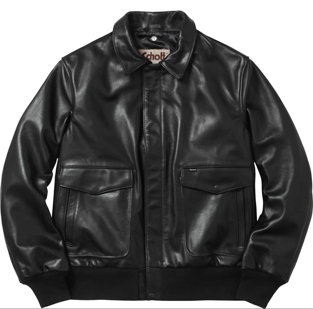 ジャケット・アウター Supreme 16FW Leather A-2 Fight Jacket M