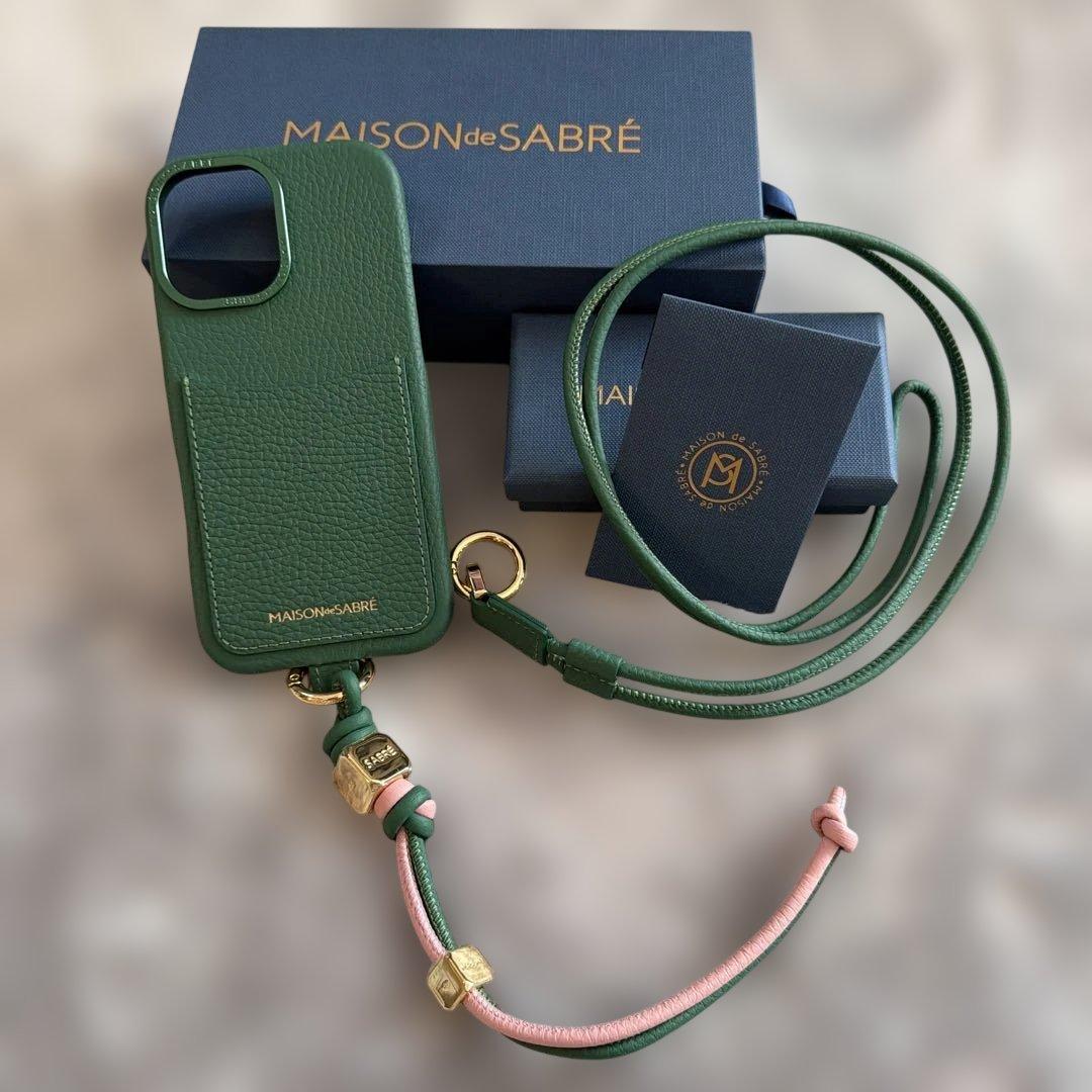 【新品】MAISON de SABRÉ グリーン iPhone17ケース