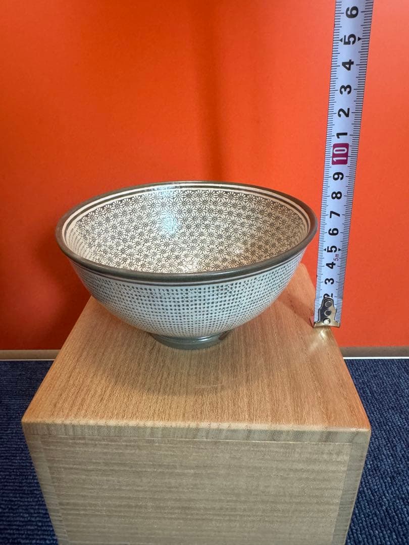 1874 高麗焼　黄章洙作　花三鳥暦手文　茶碗　時代物