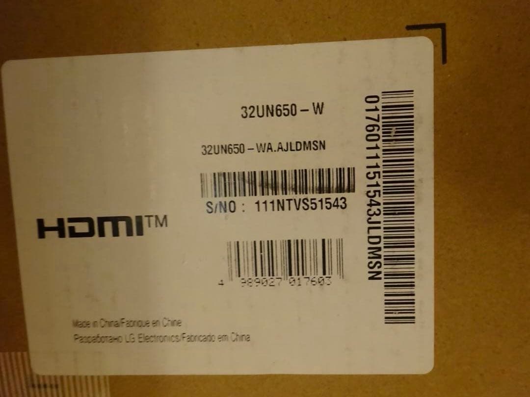 【美品】LG 31.5インチ IPS 4Kモニター 32UN650-W②