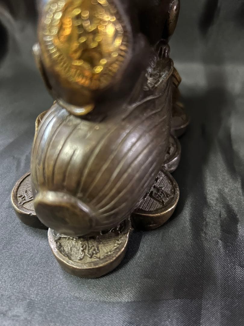 ブロンズ製　ネズミの彫刻 豊穣の象徴　財運　富　繁栄