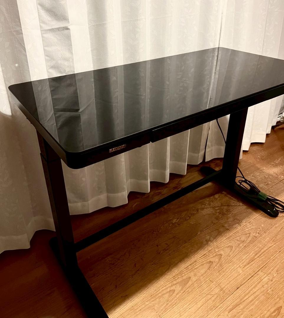 フレキシスポット スタンディングデスク 電動式 昇降デスク 机　パソコンデスク黒